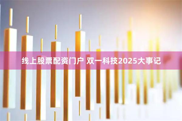 线上股票配资门户 双一科技2025大事记